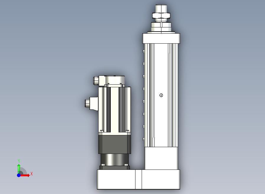 MTA125-250-P10-FF-P-K□-P1500(2000,3000)W-S3 MTA125电动缸 最大负载60KN 额定负载50KN 1500(2000,3000)W电机间接安装