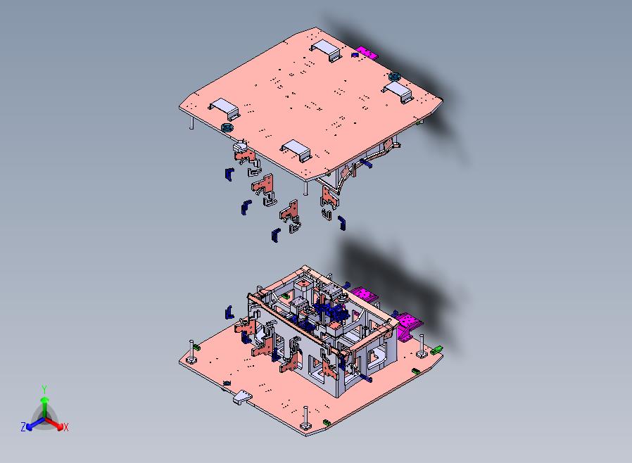 车门框架夹具设计（三维模型+2D工程图）