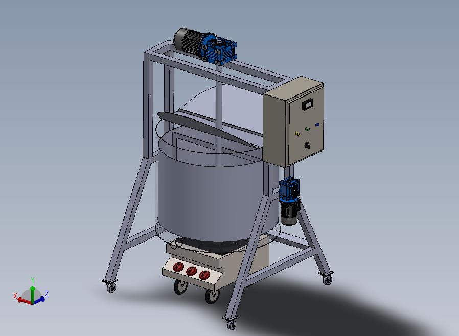 500L搅拌罐三维模型设计