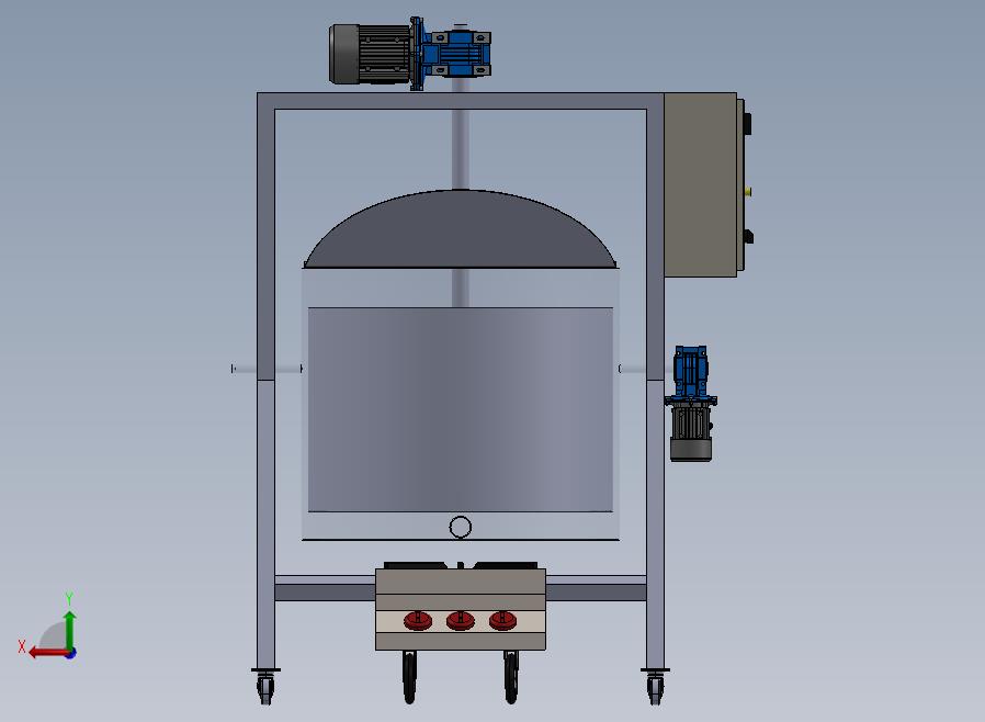500L搅拌罐三维模型设计