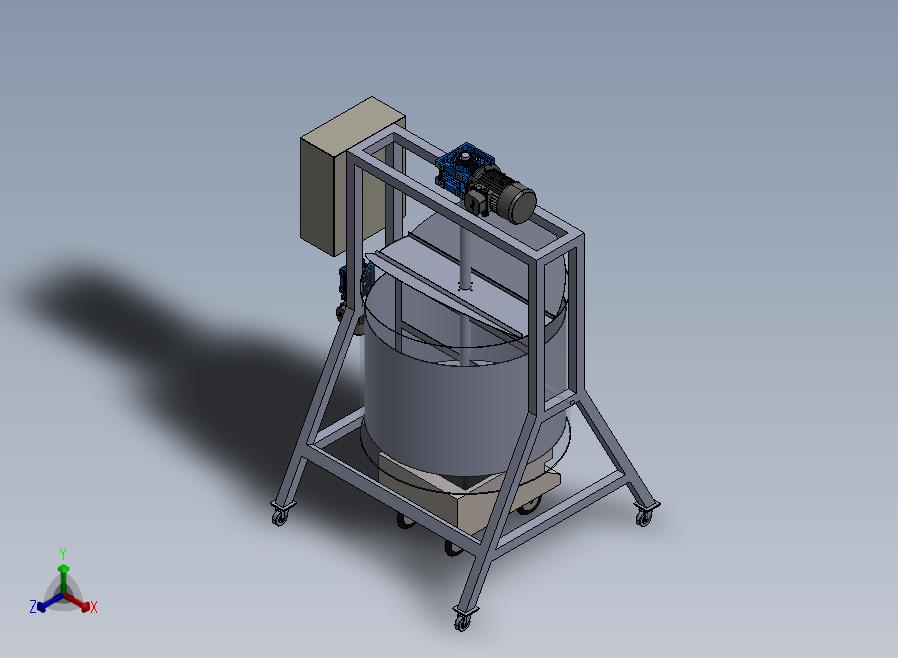 500L搅拌罐三维模型设计