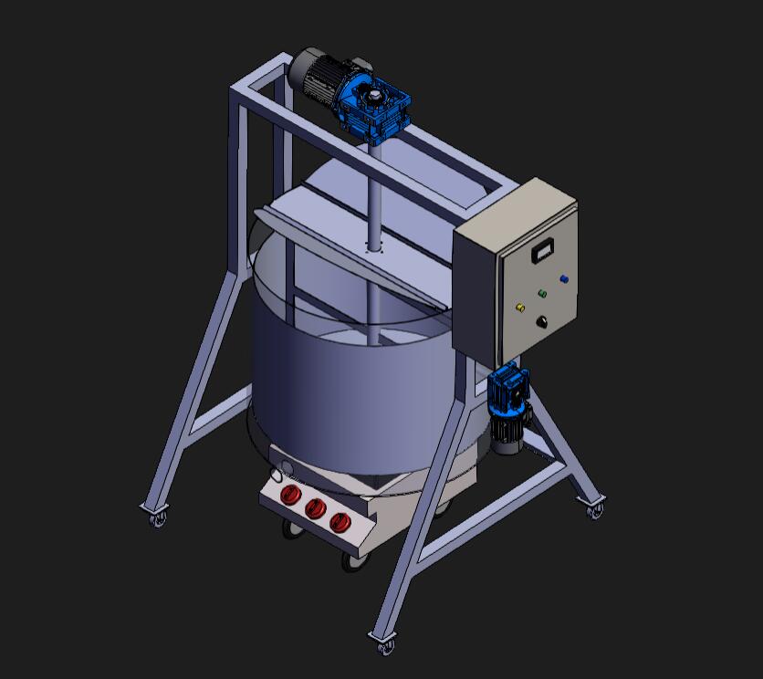 500L搅拌罐三维模型设计