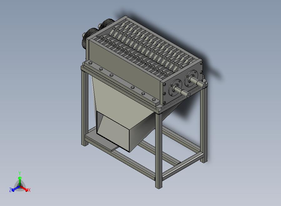 塑料粉碎机三维模型