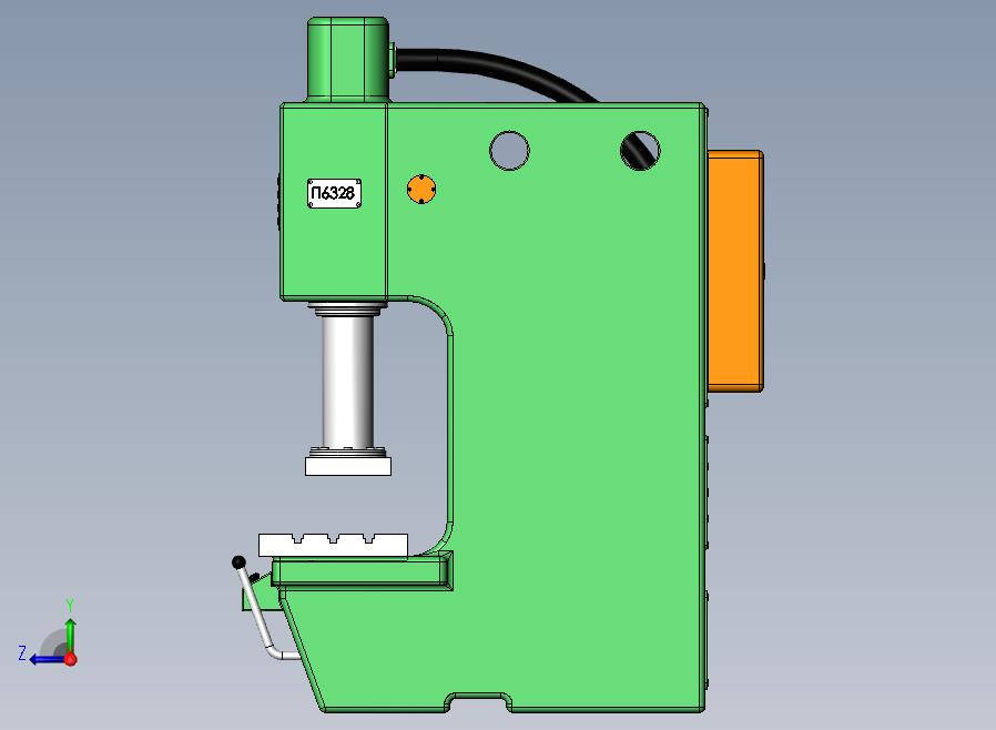 冲床型号 P6328punch-machine-model-p6328-模型格式为 sw stp