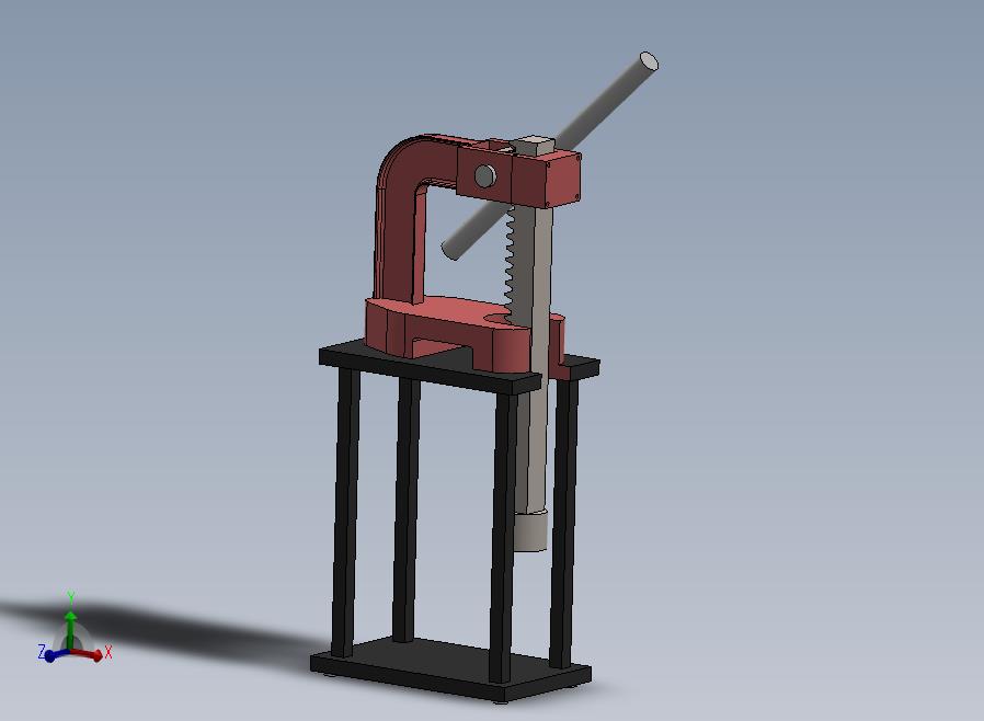 手动压力成型机press-machine-22-模型格式为 sw