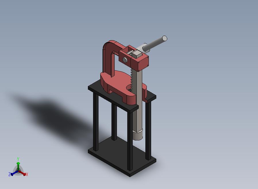 手动压力成型机press-machine-22-模型格式为 sw