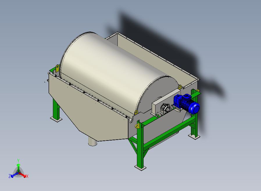 分离器分离设备wet-magnetic-separator-1832-模型格式为 stp