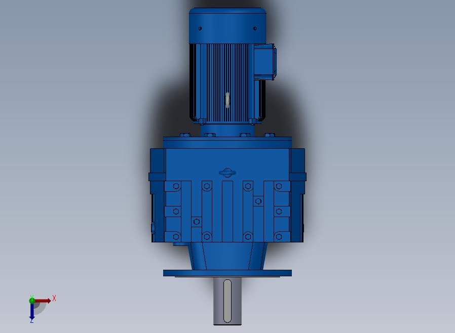 RF167法兰轴伸式安装斜齿轮减速机[RF167-Y5.5-8P-132S-M6-0°-Φ550]