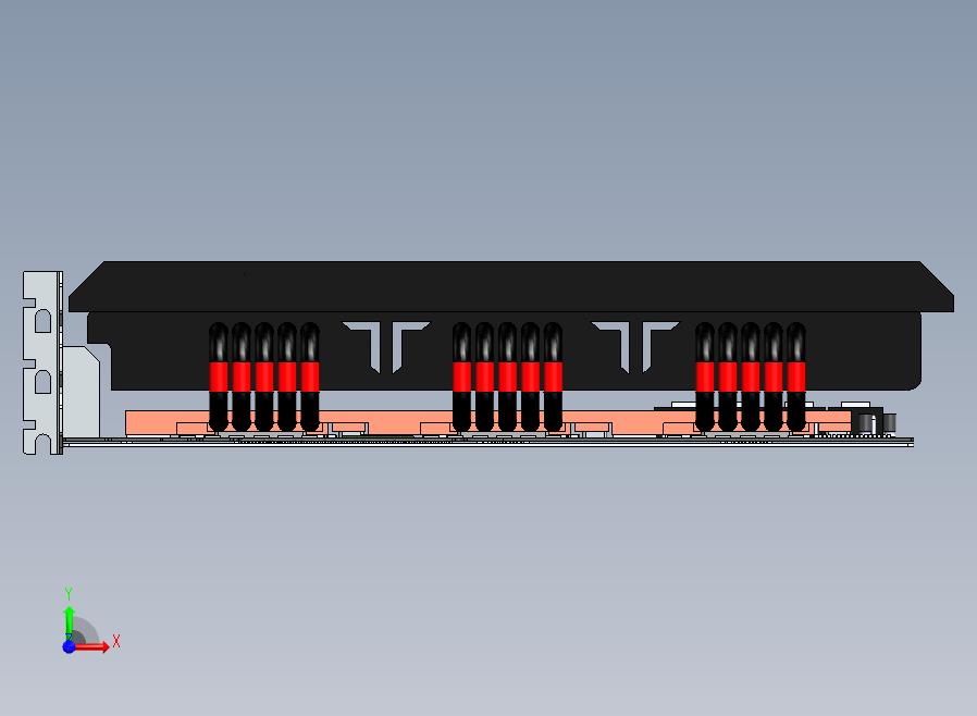 SabreImortalX3极端空气冷却器版三个GTX980gpu的单个pcb