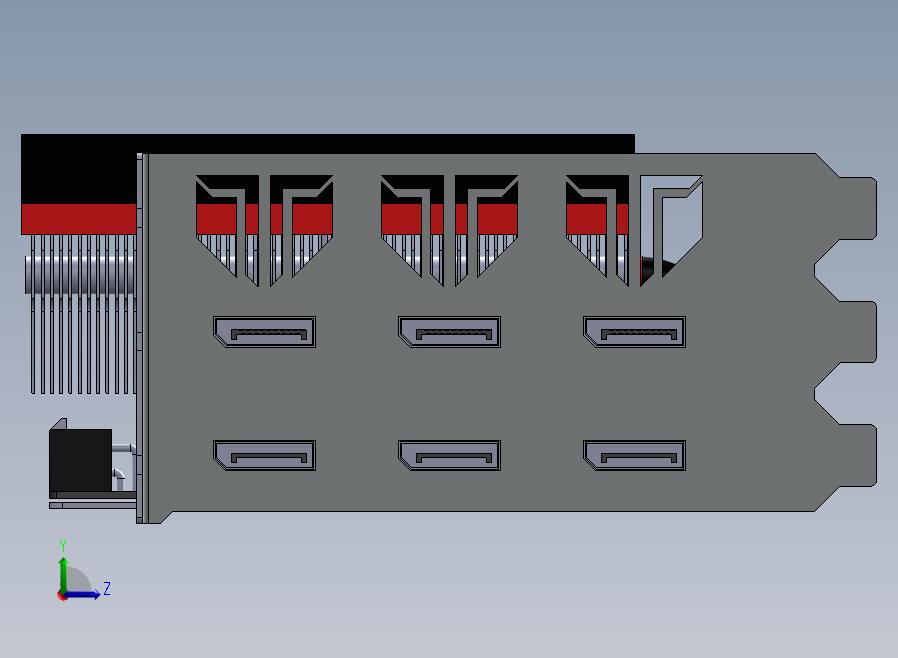 SabreImortalX3极端空气冷却器版三个GTX980gpu的单个pcb