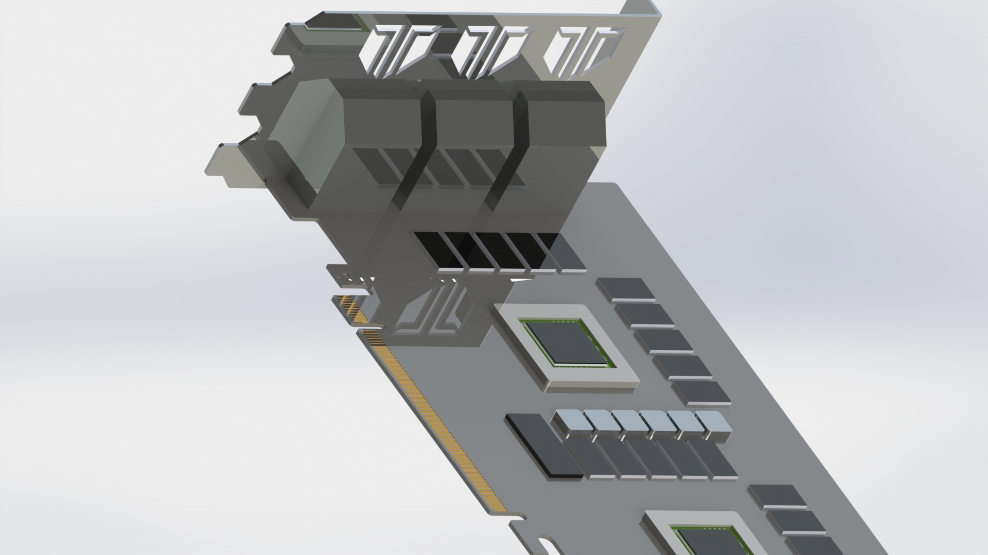 SabreImortalX3极端空气冷却器版三个GTX980gpu的单个pcb