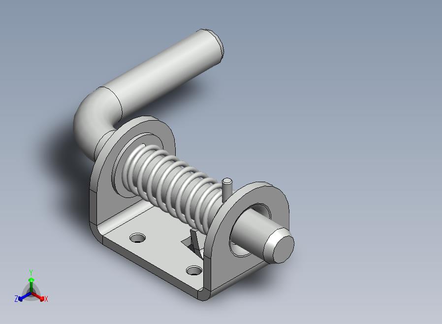 solidworks弹簧闩锁组件