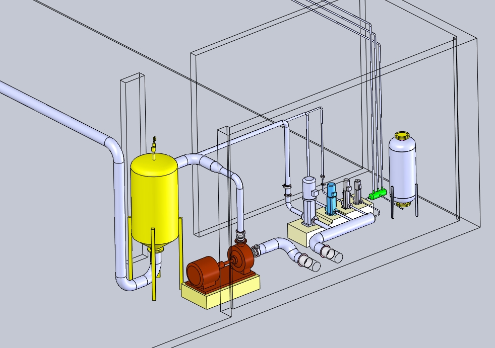 solidworks水表校验装置的泵系统