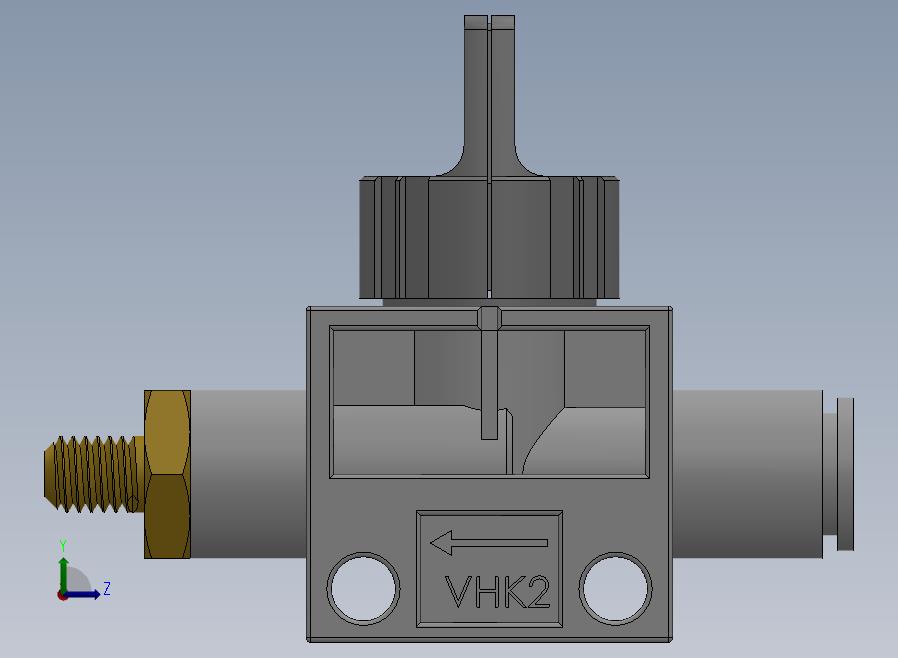 VHK系列P快速接头A外螺纹二通三通手动阀[标准型VHK2-04F-M5]