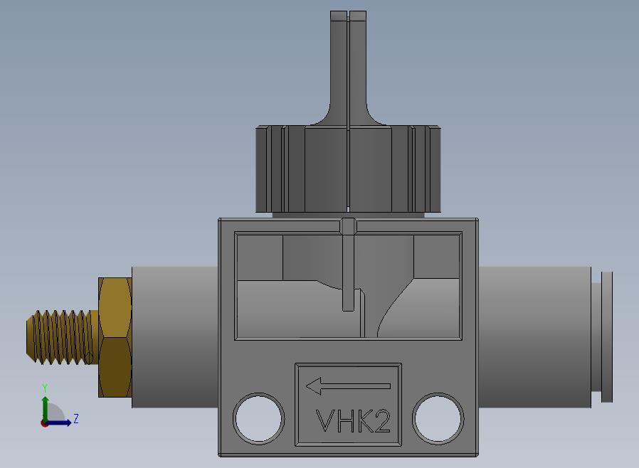 VHK系列P快速接头A外螺纹二通三通手动阀[标准型VHK2-06F-M5]