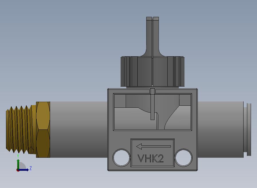 VHK系列P快速接头A外螺纹二通三通手动阀[标准型VHK2-08F-02S]