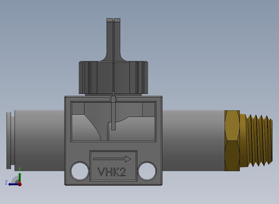 VHK系列P快速接头A外螺纹二通三通手动阀[标准型VHK2-08F-02S]