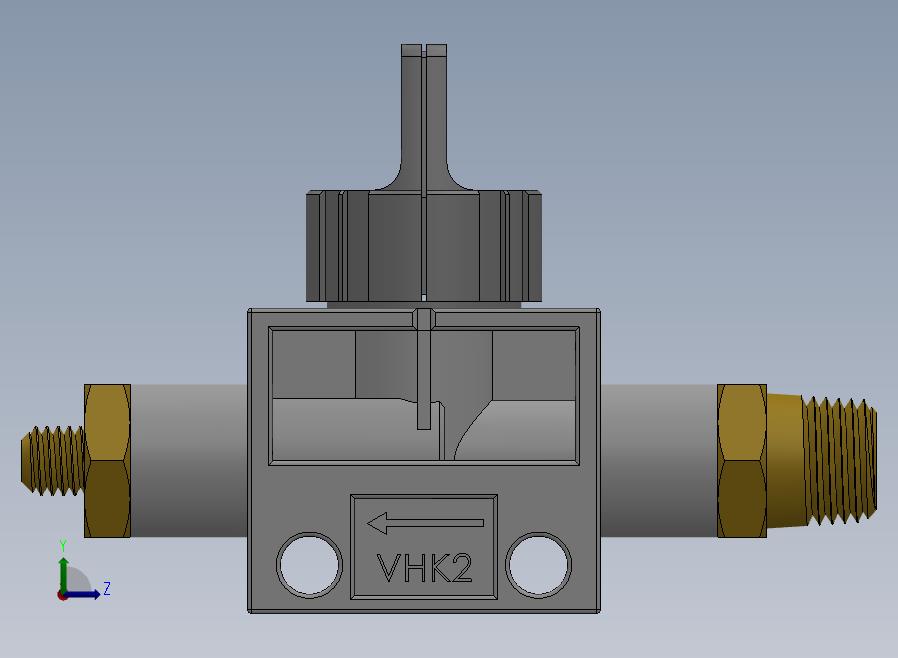 VHK系列P外螺纹A外螺纹二通三通手动阀[标准型VHK2-01S-M5]