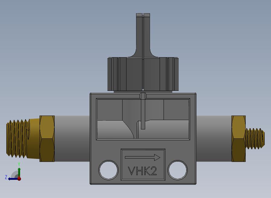 VHK系列P外螺纹A外螺纹二通三通手动阀[标准型VHK2-01S-M5]