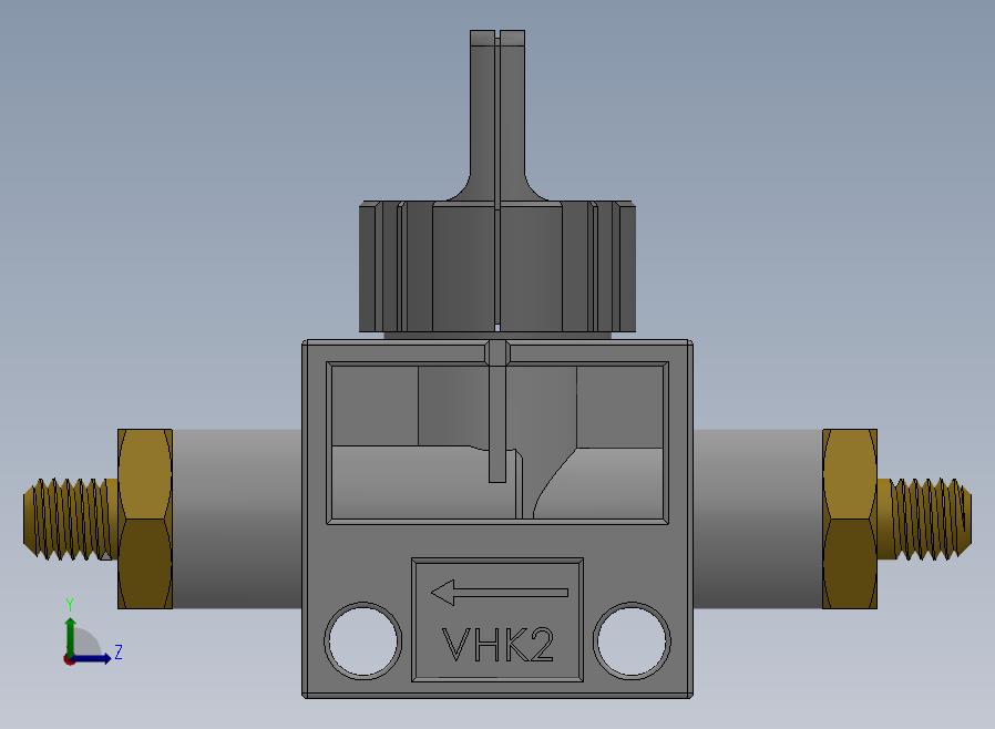 VHK系列P外螺纹A外螺纹二通三通手动阀[标准型VHK2-M5-M5]