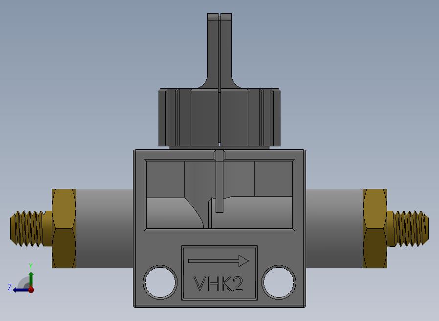 VHK系列P外螺纹A外螺纹二通三通手动阀[标准型VHK2-M5-M5]