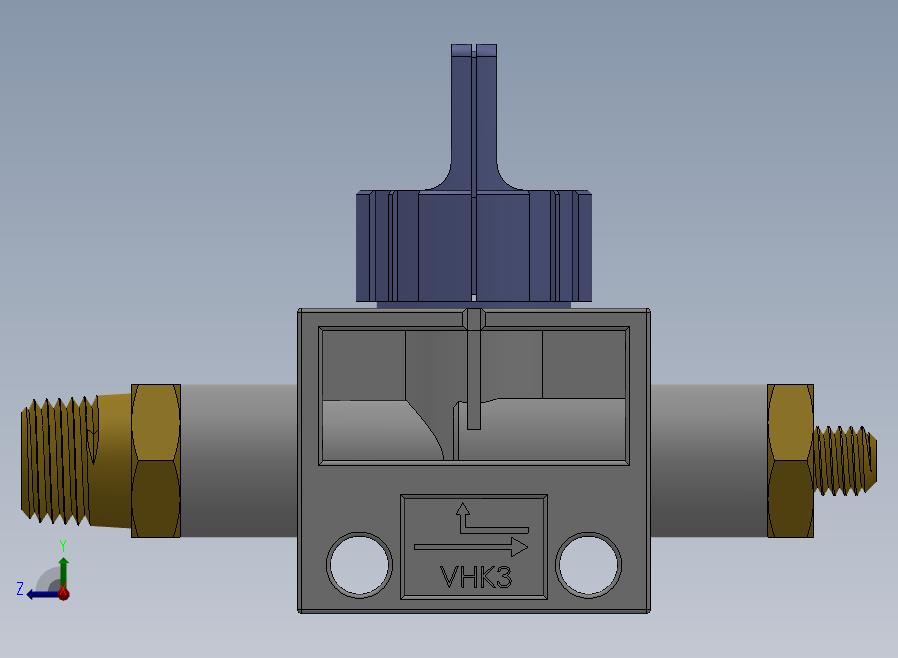 VHK系列P外螺纹A外螺纹二通三通手动阀[标准型VHK3-01S-M5]