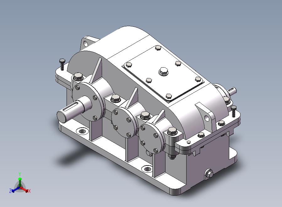 齿轮减速箱三维建模