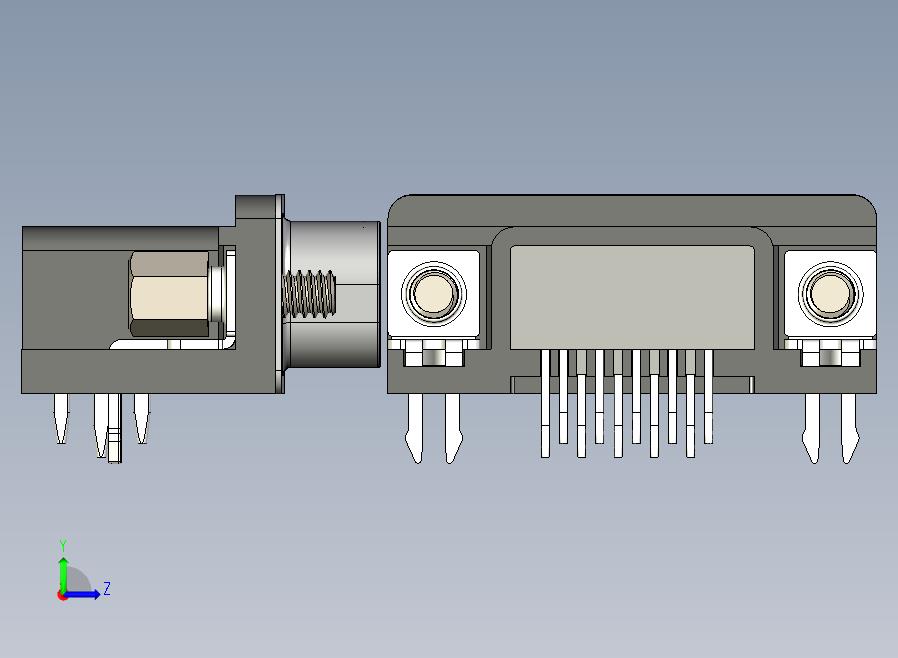 VGA-DB15型公母接口连接器3D图纸+Solidworks设计+附STEP