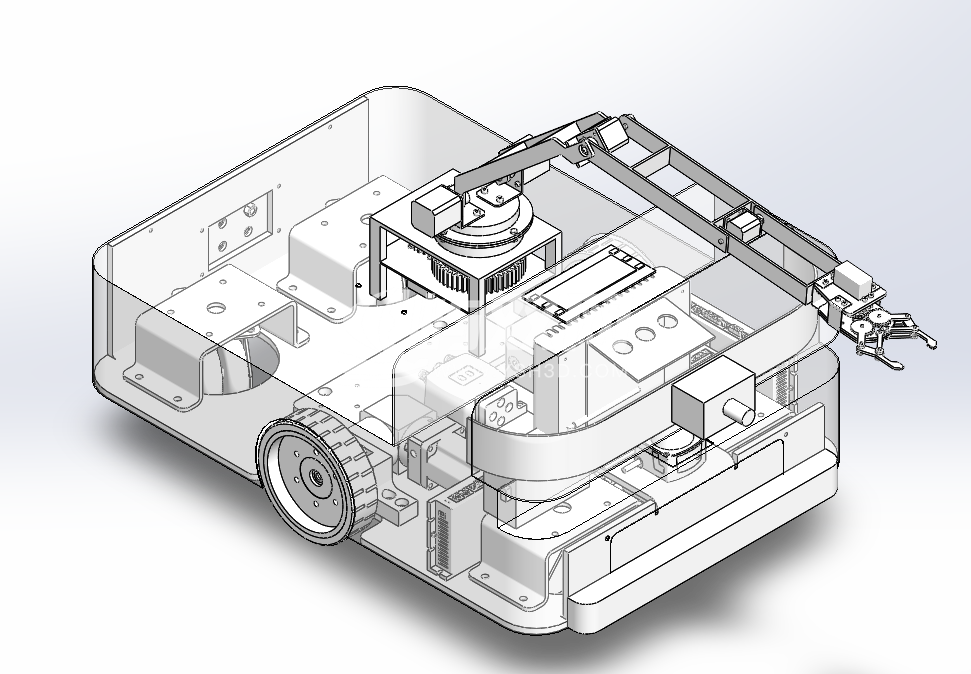 智能物料搬运小车三维+CAD+说明书