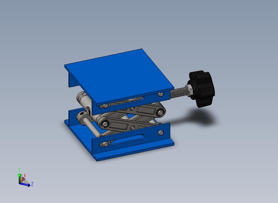 小小剪式升降机3D数模图纸+Solidworks设计