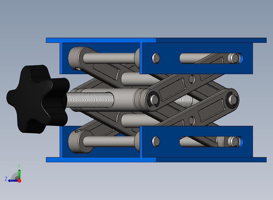 小小剪式升降机3D数模图纸+Solidworks设计