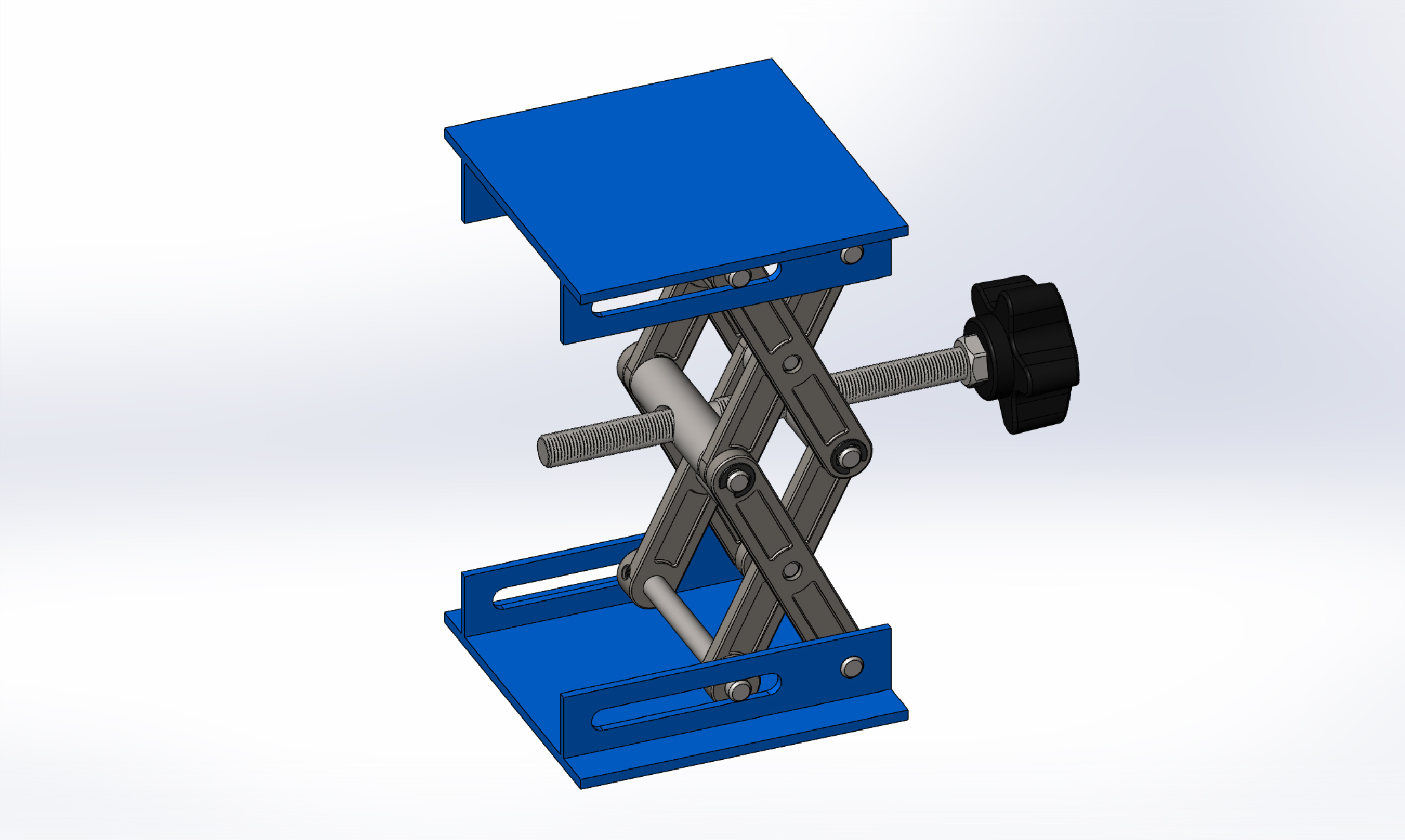 小小剪式升降机3D数模图纸+Solidworks设计