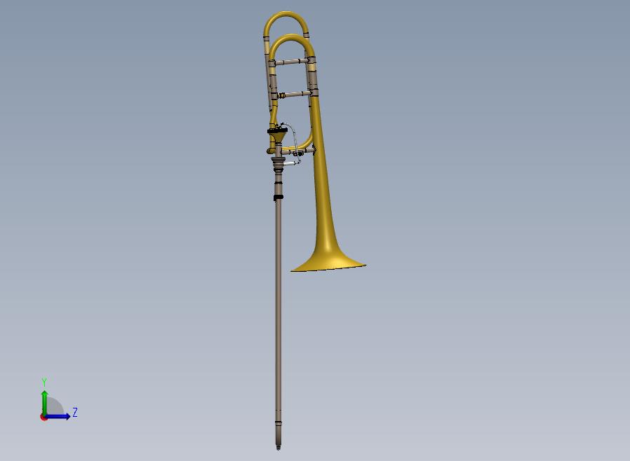 Bach+Strad乐器长号3D数模图纸+Solidworks设计