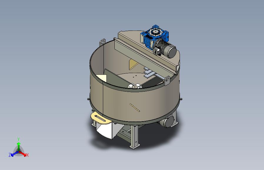 不锈钢砂芯搅拌机罐体3D图纸 STEP格式