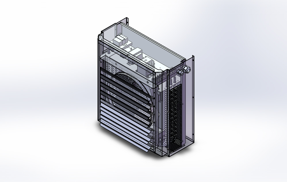 10KW电加热器 3D（SolidWorks设计，提供Sldprt_Sldasm文件）