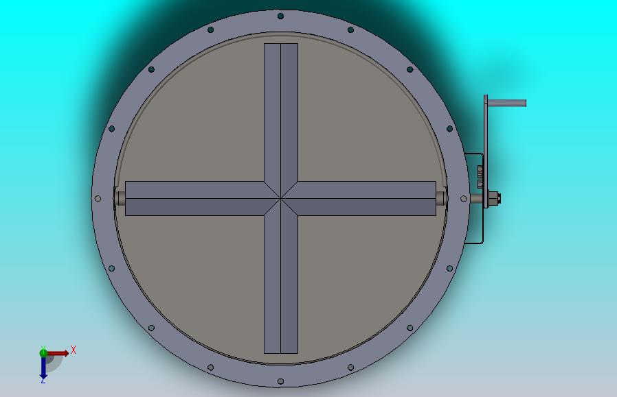 手动风门 百页窗 管道 阀门 气动件 solidwork三维建模 UG3D图