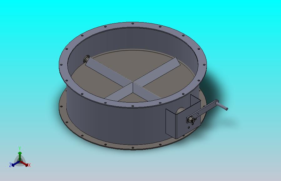 手动风门 百页窗 管道 阀门 气动件 solidwork三维建模 UG3D图