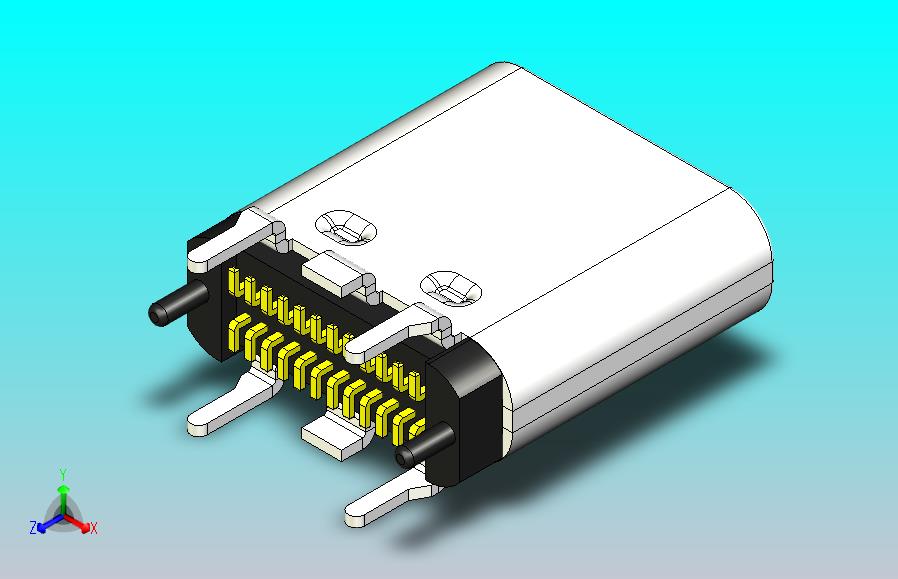 USB Type-C 24P 雌性垂直-110