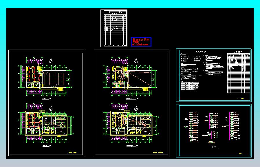 戒毒所食堂电气施工图全套