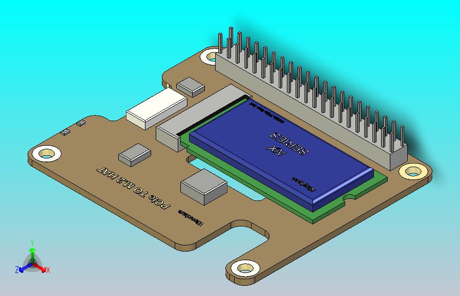 waveshare PCIe 转 M.2 帽子适用于 Pi5-12