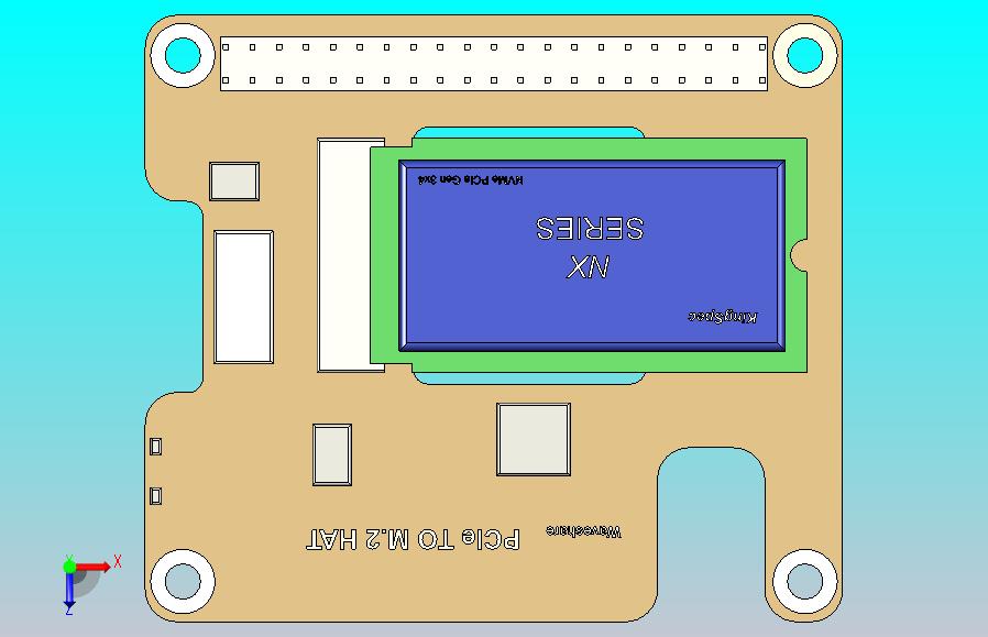 waveshare PCIe 转 M.2 帽子适用于 Pi5-12