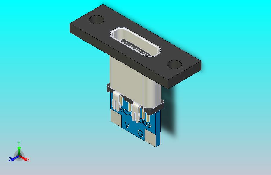 USB-C型母座壁挂式12