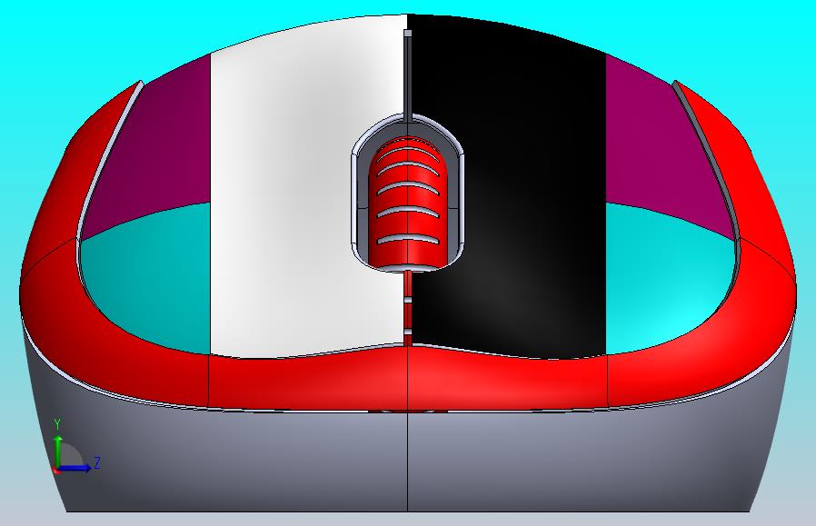 使用solidworks 对罗技鼠标进行表面建模