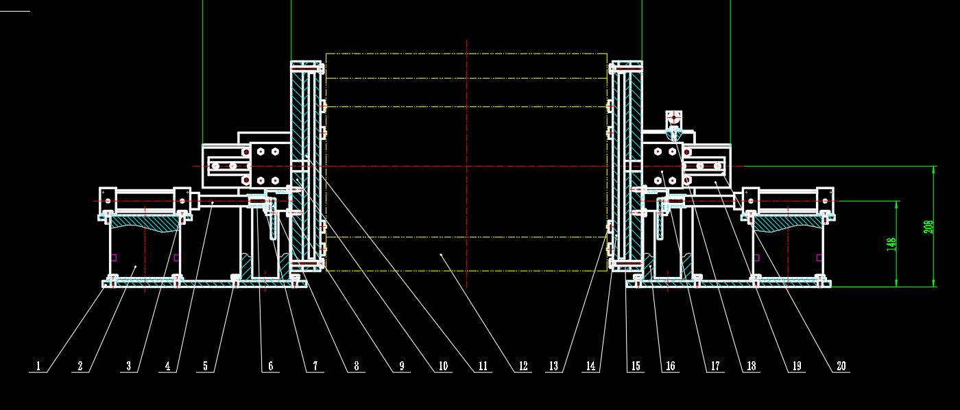 箱体检测装置CAD