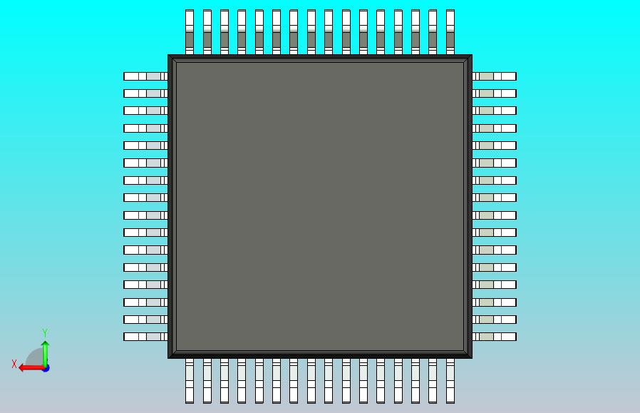 QFP 封装（四方扁平封装）QFP40P900X900X120-64N