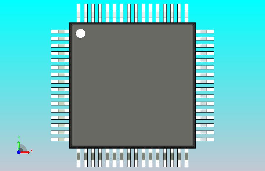 QFP 封装（四方扁平封装）QFP40P900X900X120-65N