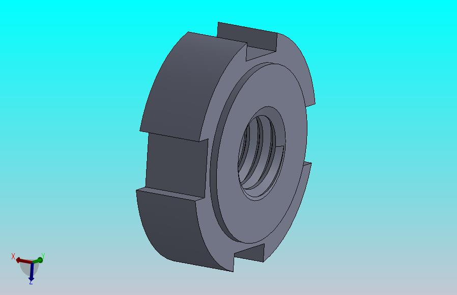 M6 SLOTTED ROUND NUT FOR HOOK SPANNER开槽圆螺母.SLDPRT