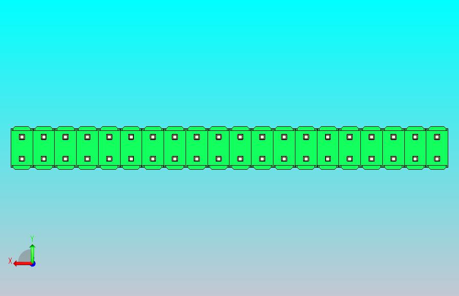 DS1021排针绿色2x20p 100mil Type43