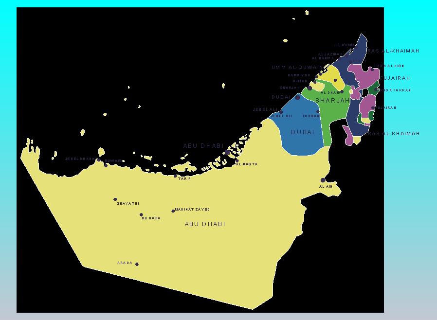 阿联酋地图