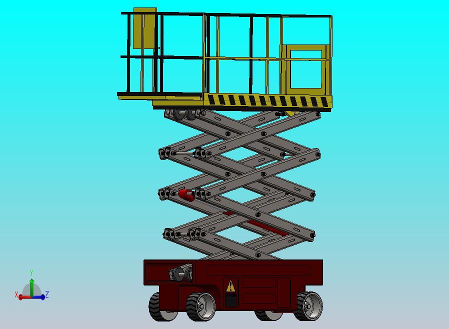 剪式升降机3D图纸+Solidworks设计